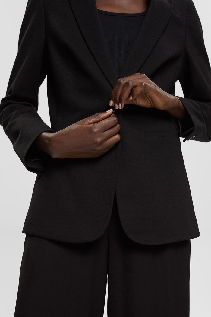 Veste de tailleur en jersey à un bouton, BLACK, detail image number 2