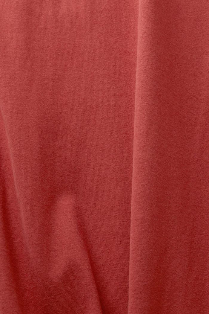 T-shirt à encolure ronde en jersey de coton, TERRACOTTA, detail image number 5
