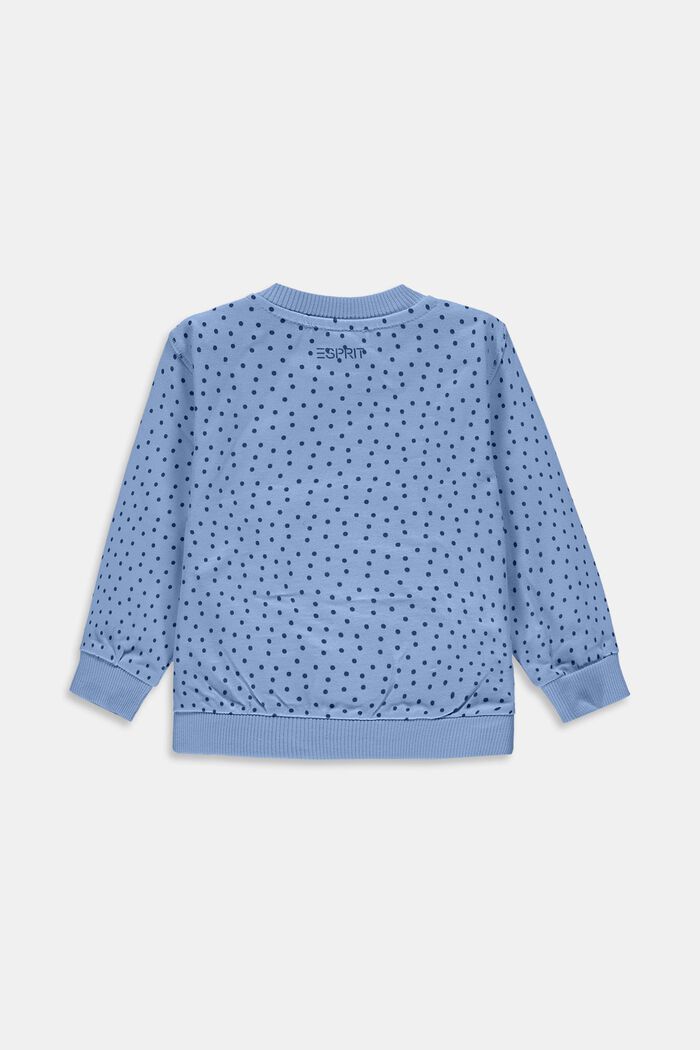 Sweat-shirt à imprimé, coton biologique, BRIGHT BLUE, detail image number 1