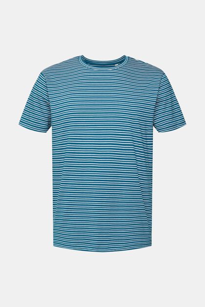 T-shirt en jersey, 100 % coton, PETROL BLUE, overview