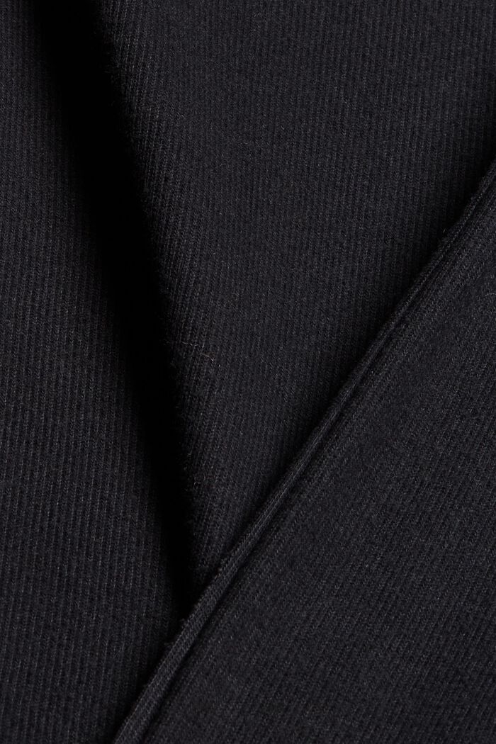 Sweat-shirt à col droit, coton bio mélangé, BLACK, detail image number 4
