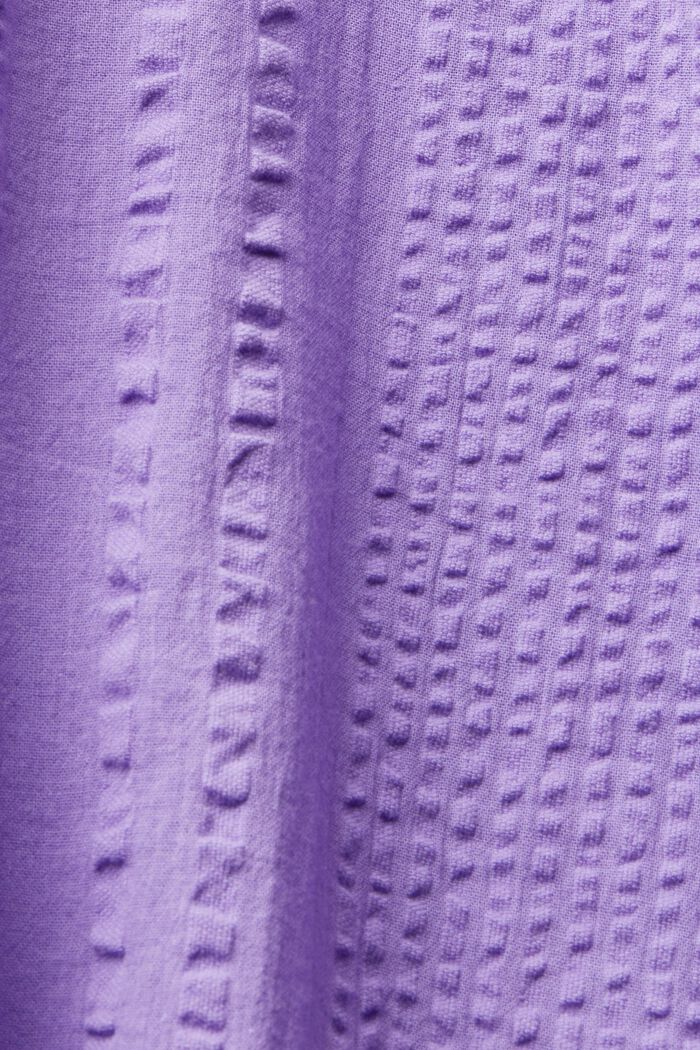 Robe en coton texturé, PURPLE, detail image number 5