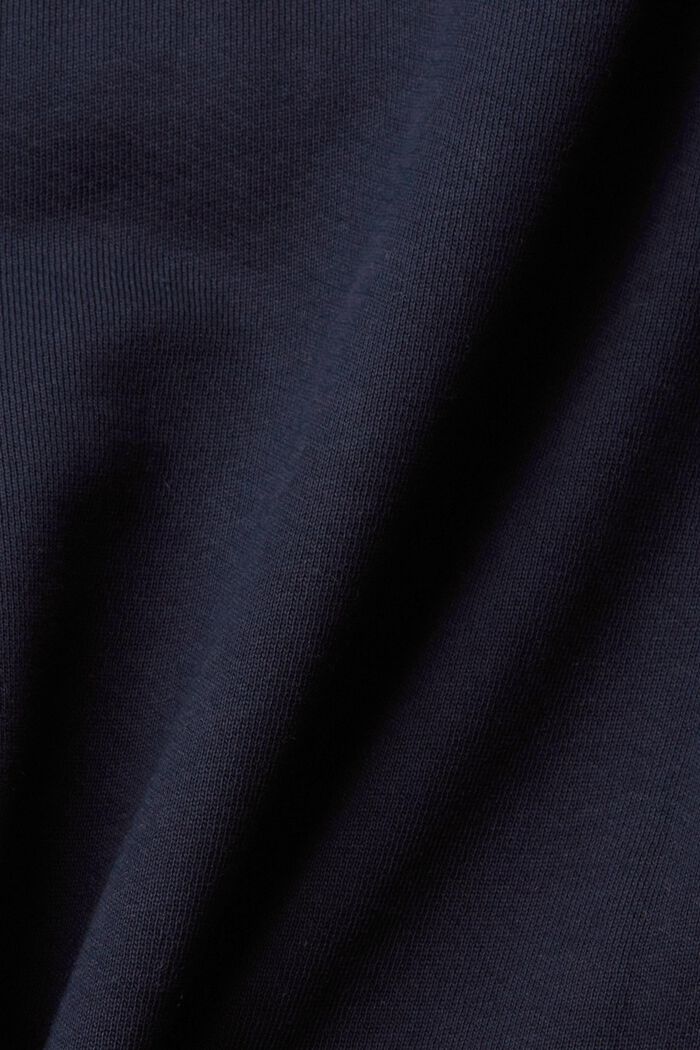 Sweat-shirt en coton durable à application, NAVY, detail image number 5