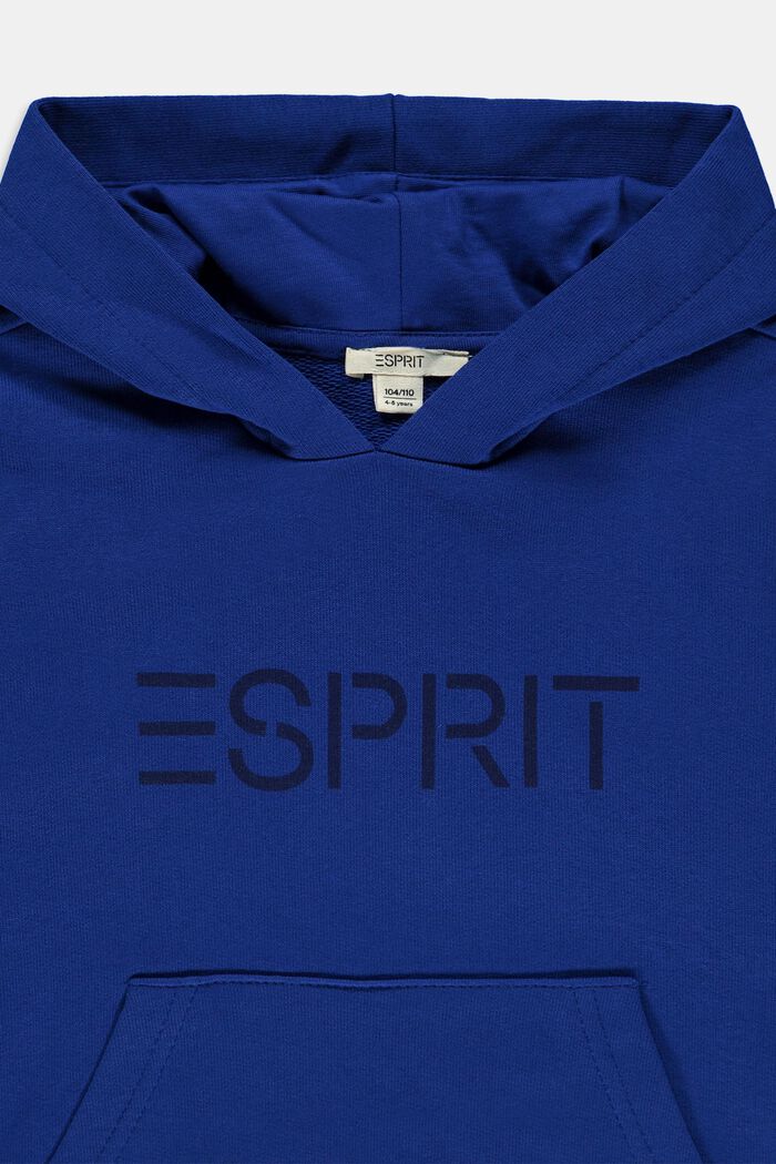 Sweat à capuche et logo, 100 % coton, BRIGHT BLUE, detail image number 2
