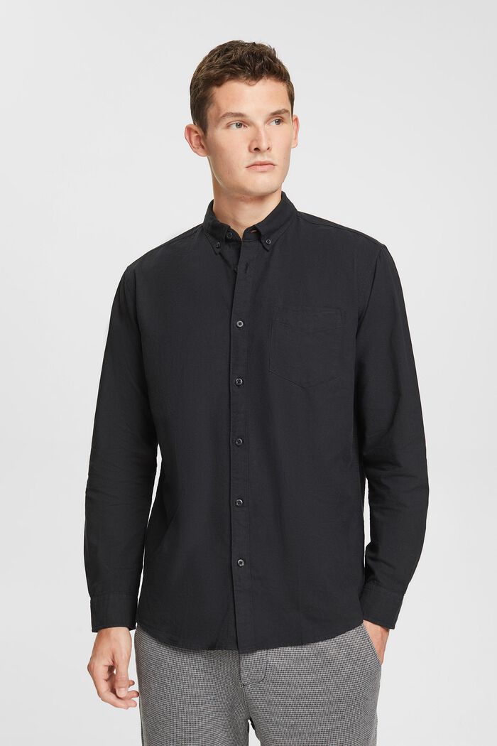 Chemise à col boutonné, BLACK, detail image number 0