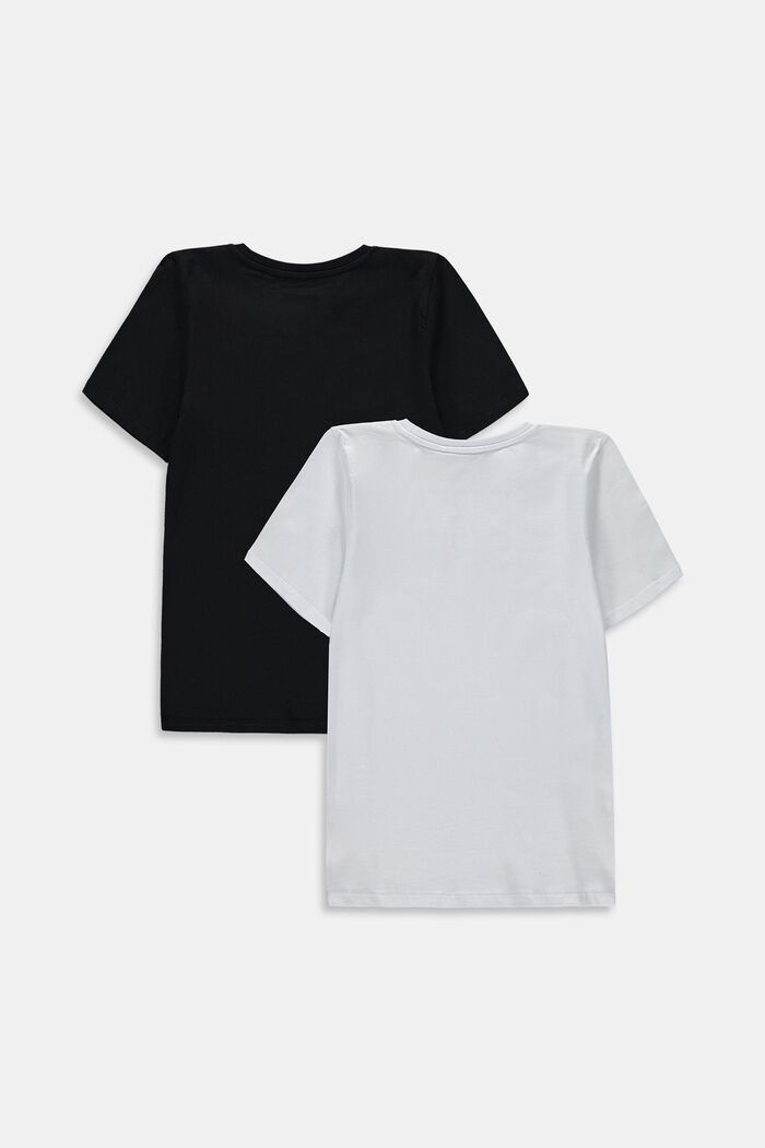 Lot de 2 t-shirts à imprimé logo, WHITE, detail image number 1