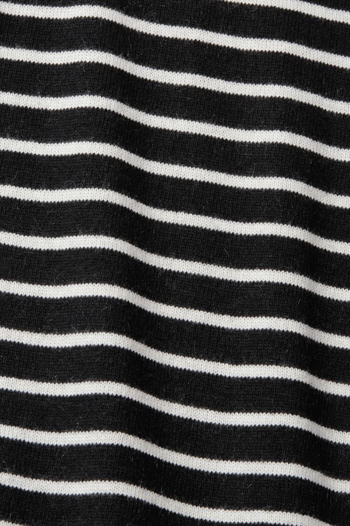 Robe tricotée en laine mélangée, LENZING™ ECOVERO™, BLACK, detail image number 4