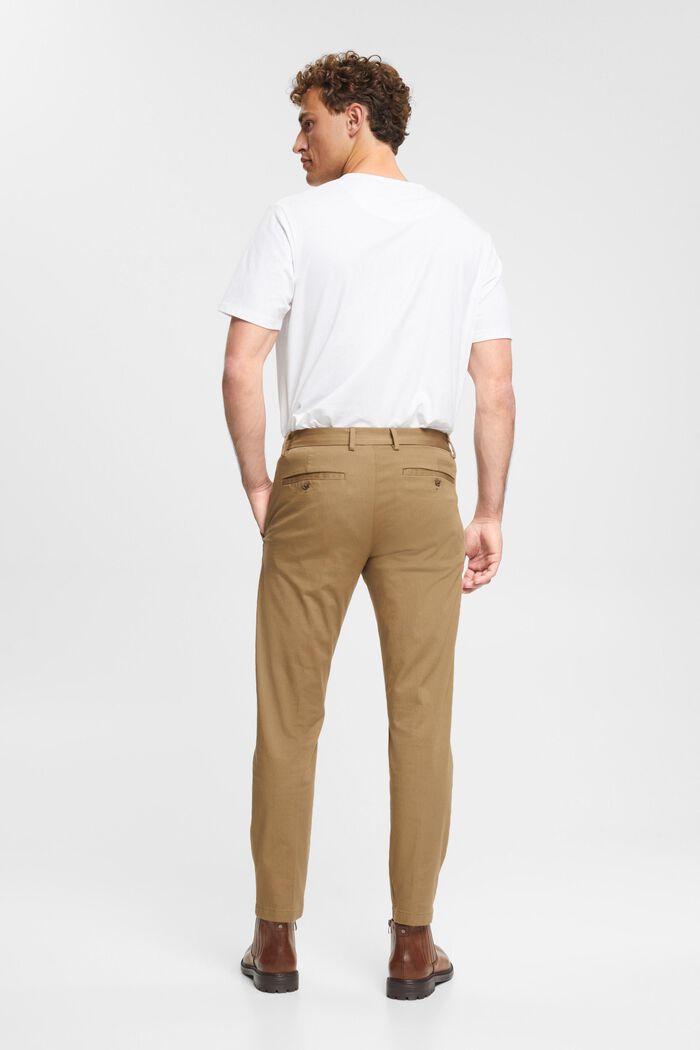 Chino stretch en coton, BEIGE, detail image number 3