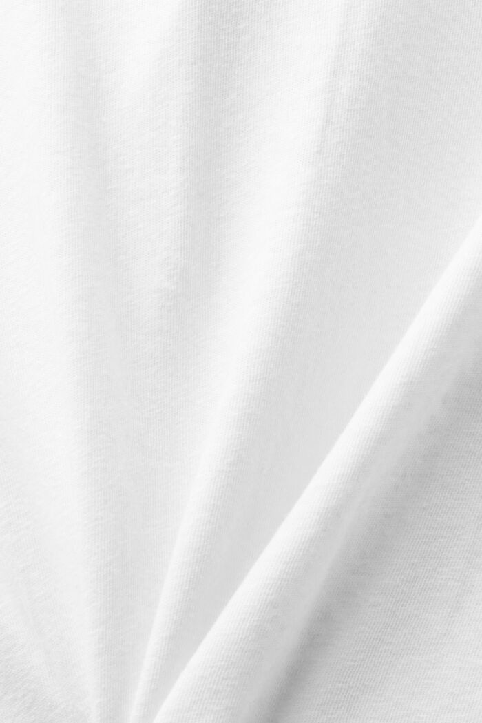 Polo en coton et lin, OFF WHITE, detail image number 5