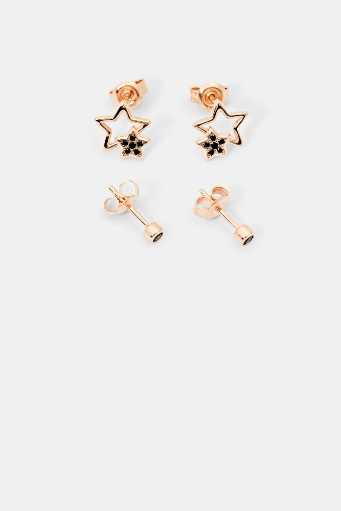 Earrings silver, ROSEGOLD, detail image number 0