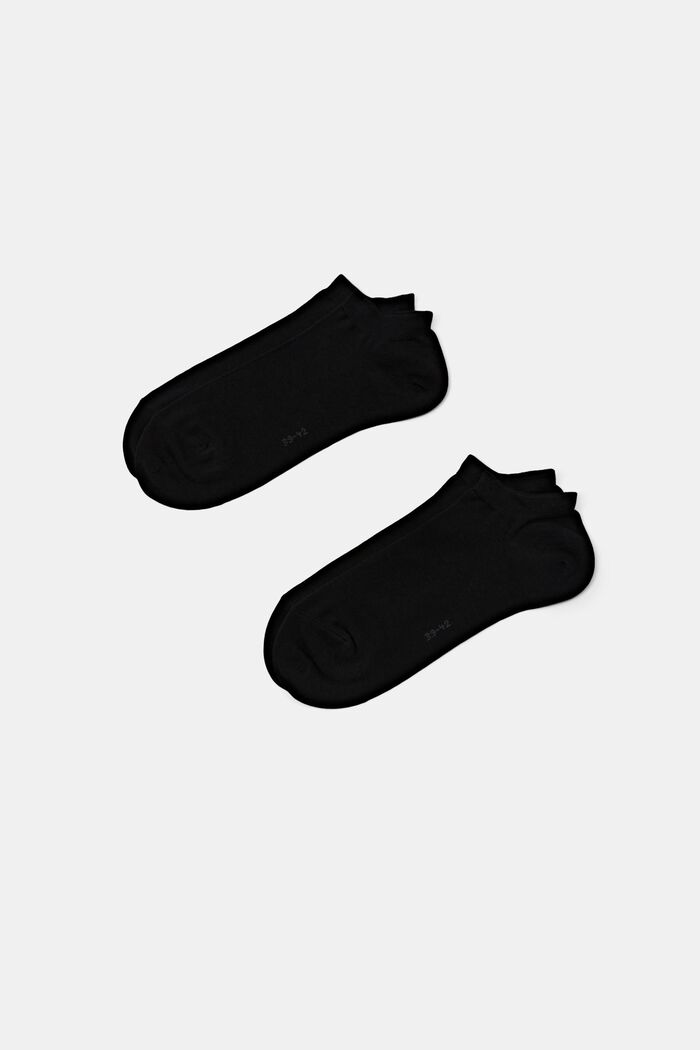 Lot de 2 paires de chaussettes, coton biologique, BLACK, detail image number 0