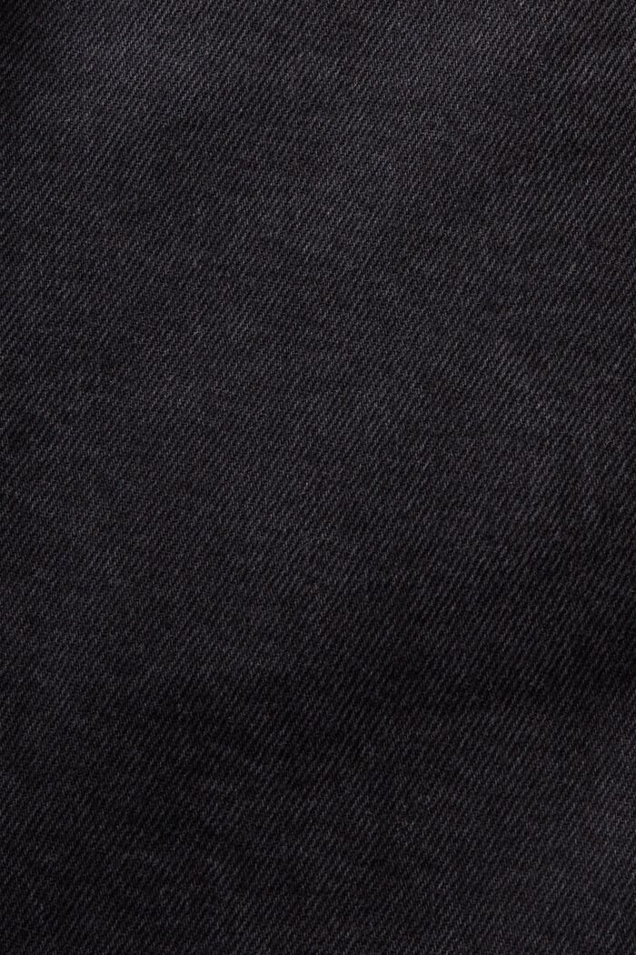 Jean de coupe fuselée à taille mi-haute, BLACK DARK WASHED, detail image number 5