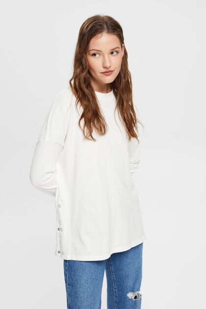 T-shirt oversize à manches longues, OFF WHITE, overview
