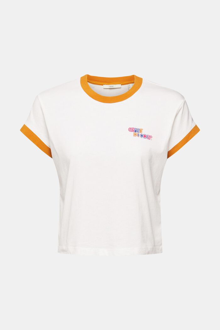 T-shirt logo raccourci, 100 % coton, OFF WHITE, detail image number 7
