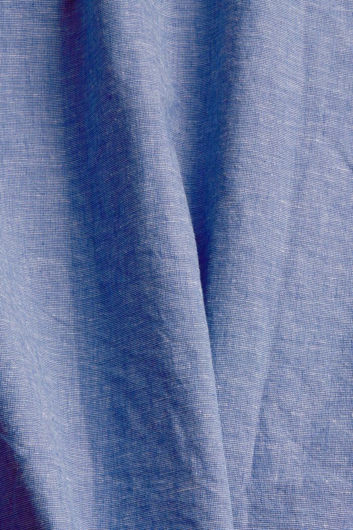 À teneur en lin : la chemise chinée , BLUE, detail image number 4
