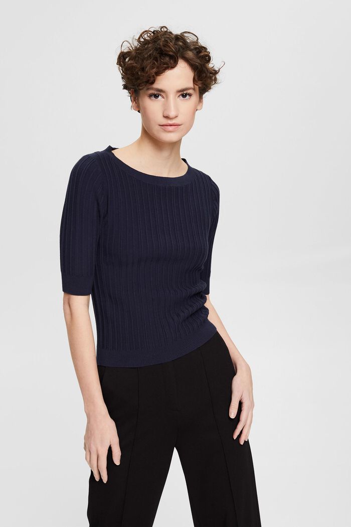 Fashion Sweater, NAVY, detail image number 0