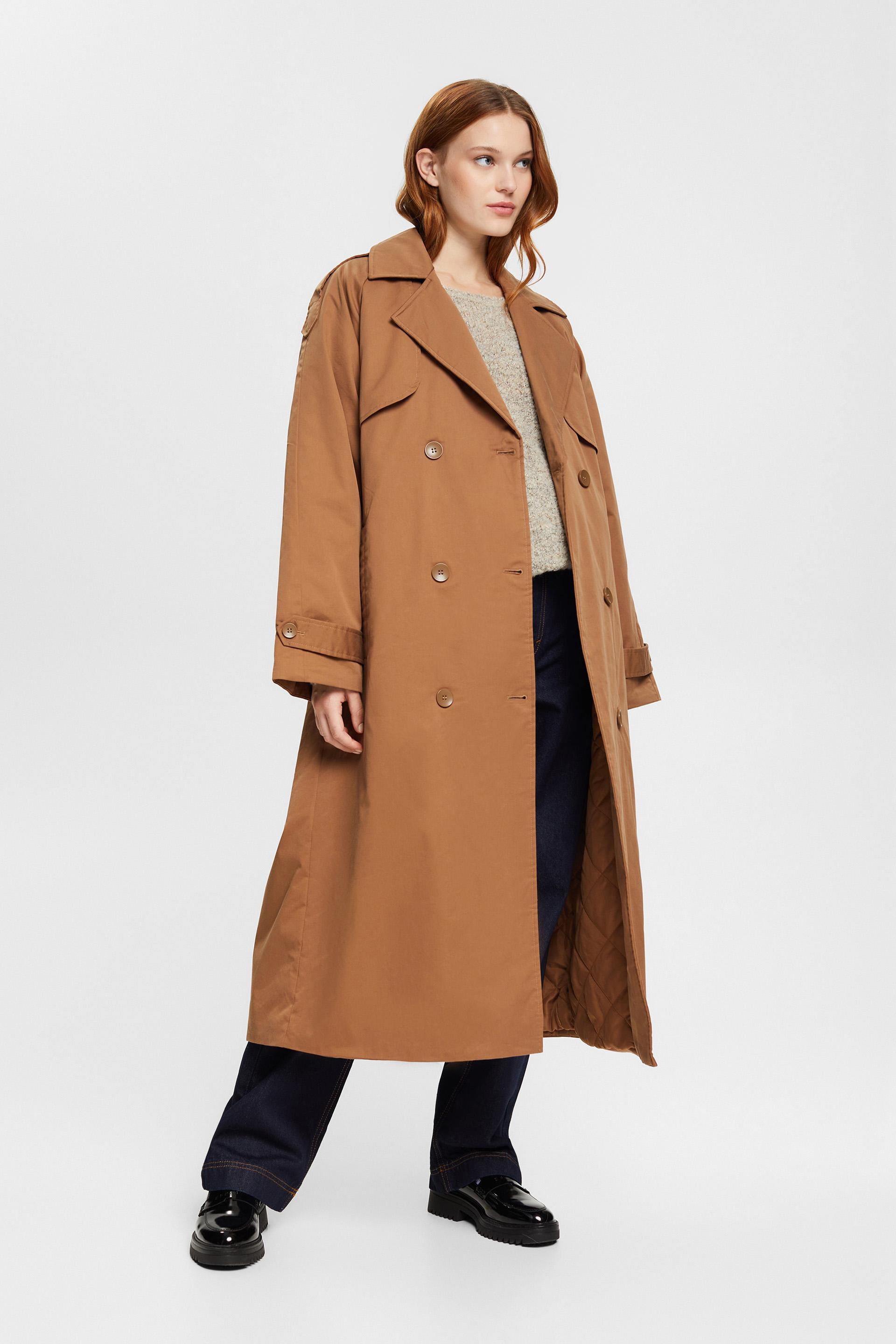 Trench-coat en coton H&M Fille Vêtements Manteaux & Vestes Manteaux Trench-coats 
