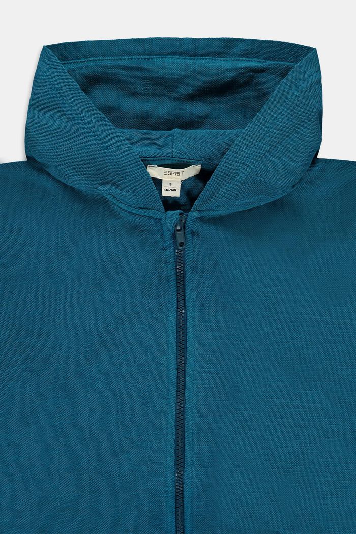 Sweatshirts cardigan, DARK TEAL GREE, detail image number 2