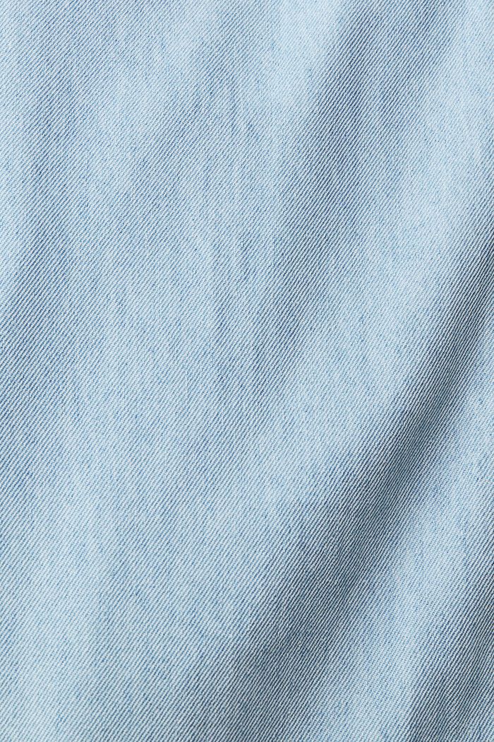 À teneur en lin : la combinaison en jean agrémentée d´une ceinture à nouer, BLUE LIGHT WASHED, detail image number 4