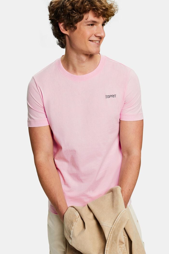 T-shirt en jersey de coton animé d’un logo, PASTEL PINK, detail image number 4