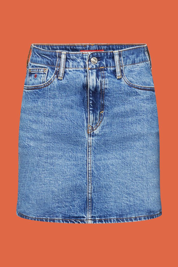 Mini-jupe en jean, BLUE LIGHT WASHED, detail image number 7