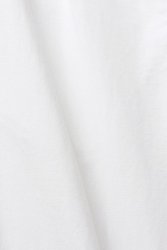 À teneur en lin : le pantalon à patte de boutonnage, WHITE, detail image number 4