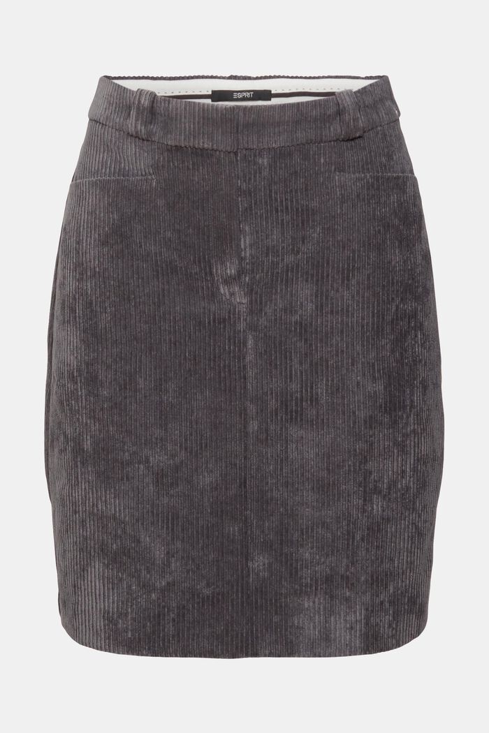 Mini-jupe en velours côtelé, ANTHRACITE, detail image number 7