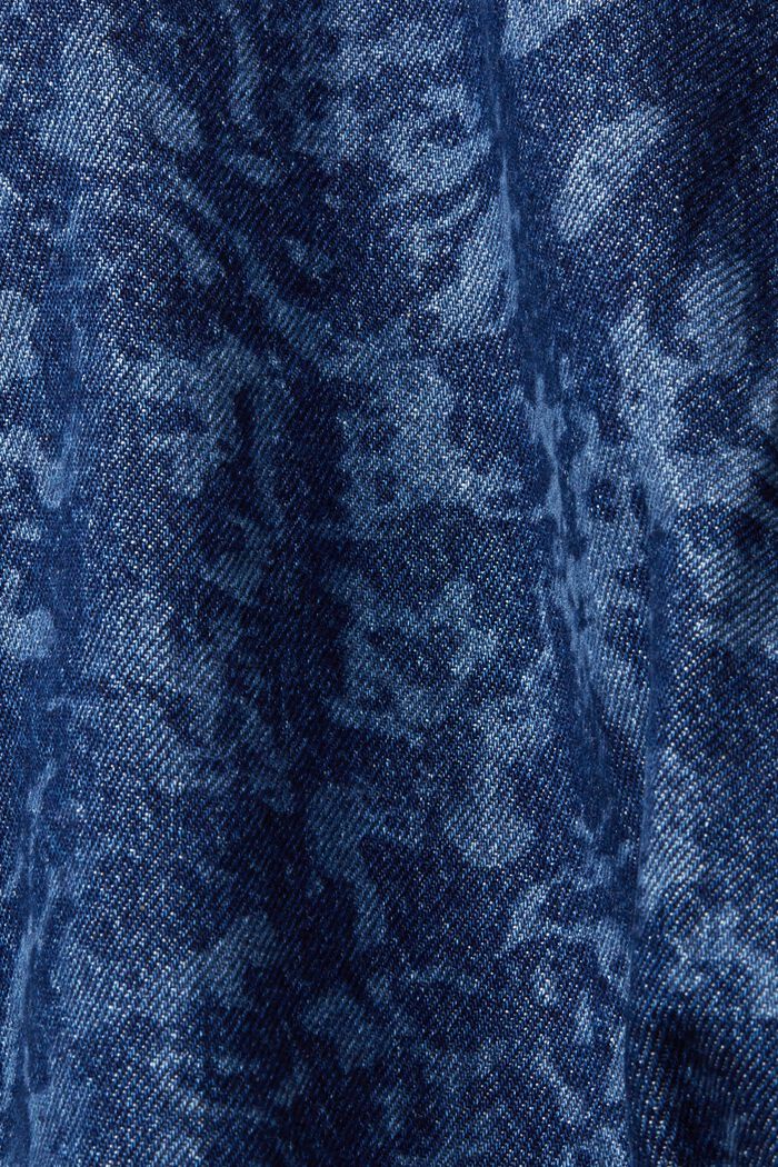 Veste en jean à motif, BLUE DARK WASHED, detail image number 4