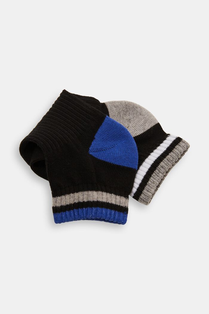 Lot de 2 chaussettes de sport aux touches colorées, GREY/BLUE, detail image number 1