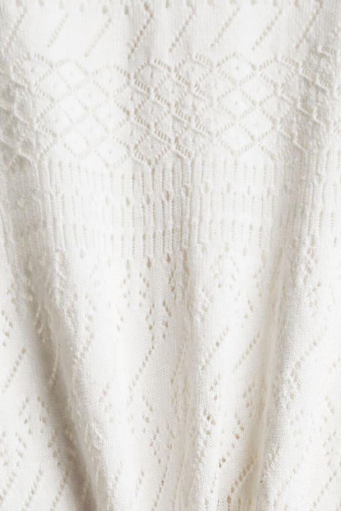 En lin mélangé : le cardigan orné de dentelle crochetée, OFF WHITE, detail image number 3