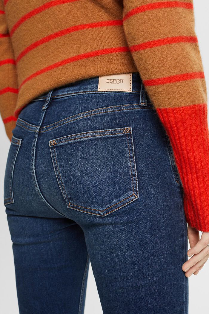 En matière recyclée : jean stretch de coupe Skinny Fit taille haute, BLUE LIGHT WASHED, detail image number 4