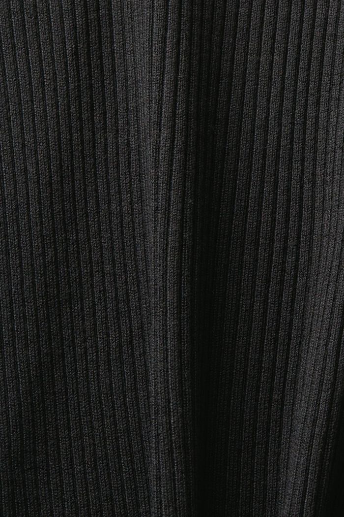 Cardigan en maille côtelée, BLACK, detail image number 5