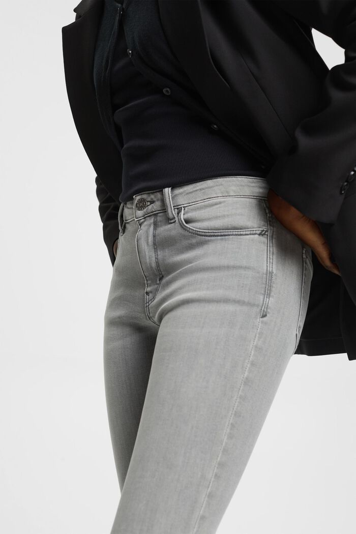 Jean Skinny à taille mi-haute, GREY LIGHT WASHED, detail image number 2
