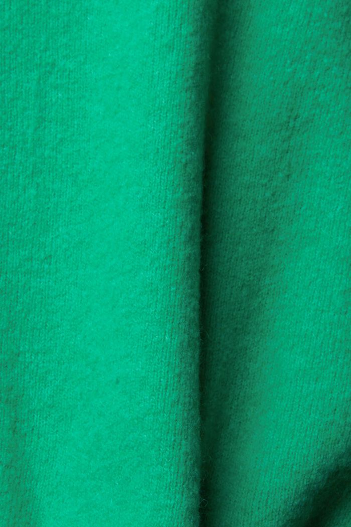 Pull à encolure en V en laine mélangée, LIGHT GREEN, detail image number 1