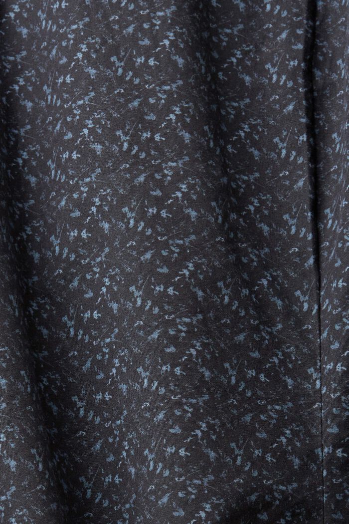 Chemise en coton à motif de coupe Slim Fit, BLACK, detail image number 4