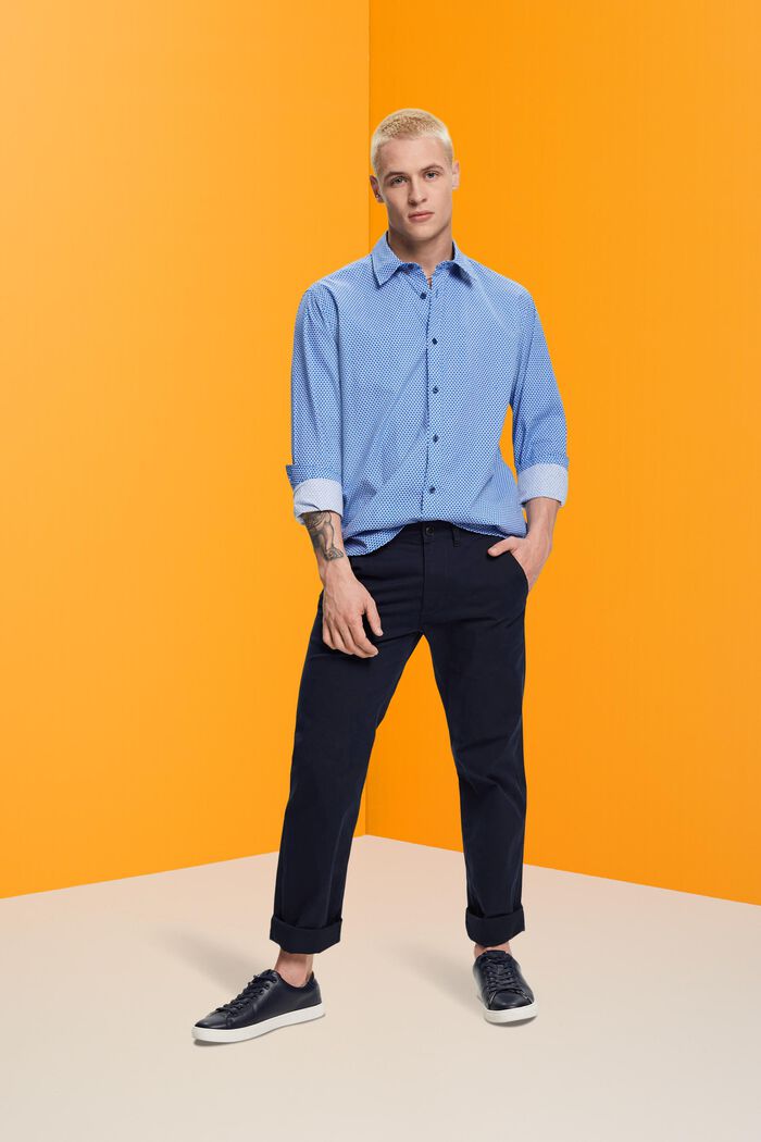 T-shirt de coupe Slim Fit à motif all-over, BLUE, detail image number 4