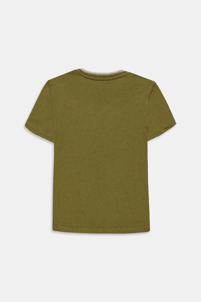 T-shirt à double col en coton, LEAF GREEN, detail image number 1