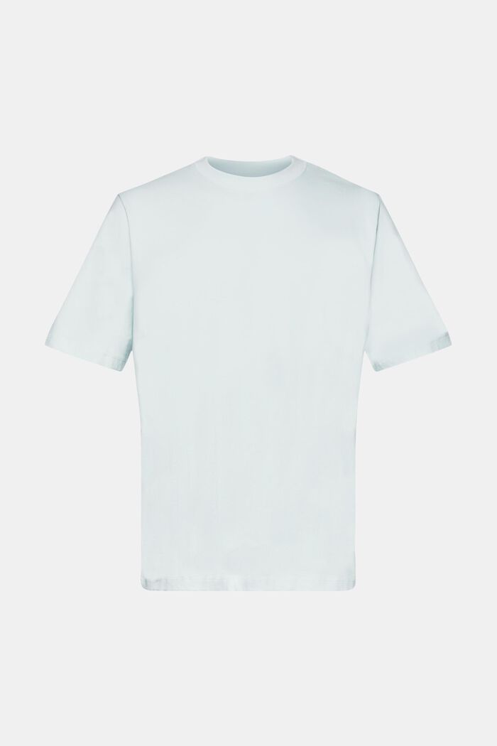 T-shirt à encolure ronde en coton, LIGHT AQUA GREEN, detail image number 6