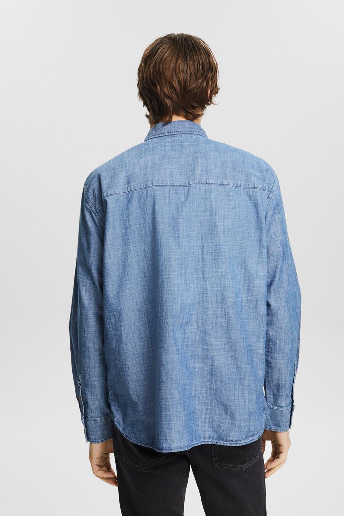 Chemise en jean à col boutonné, BLUE MEDIUM WASHED, detail image number 2
