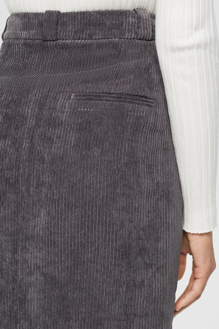 Mini-jupe en velours côtelé, ANTHRACITE, detail image number 4