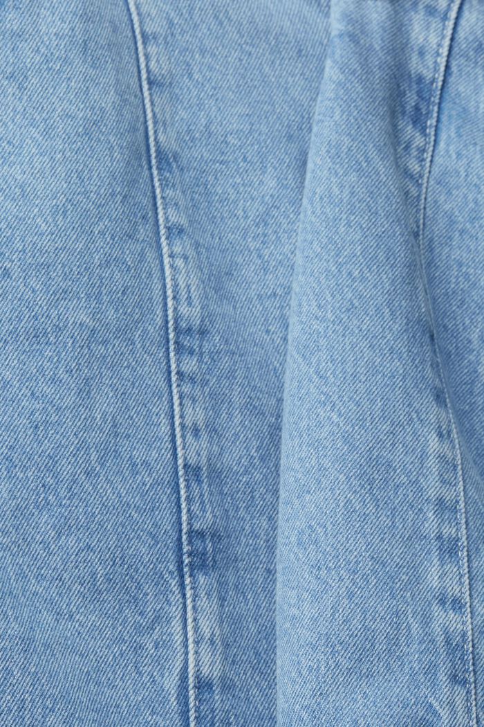 Jupe en jean, 100 % coton biologique, BLUE MEDIUM WASH, detail image number 4