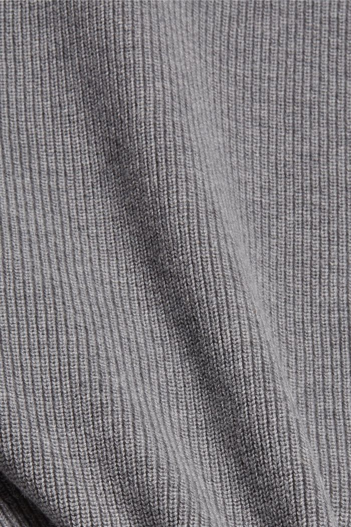 Pull ras-du-cou, 100 % coton, MEDIUM GREY, detail image number 4