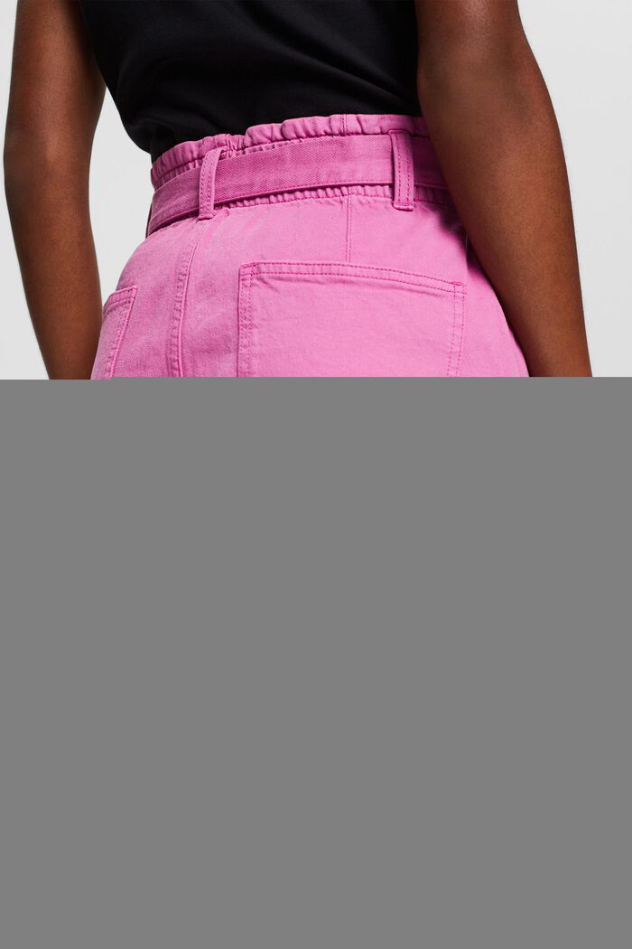 À teneur en chanvre : le short agrémenté d’une ceinture à nouer, PINK FUCHSIA, detail image number 5