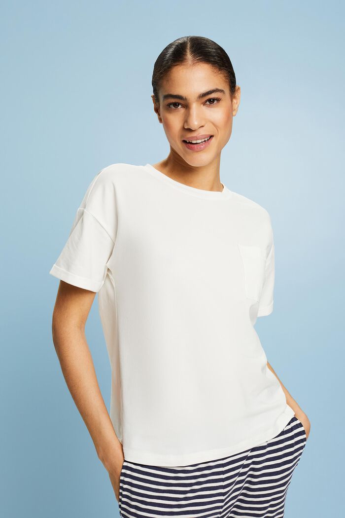 T-shirt de pyjama, OFF WHITE, detail image number 0