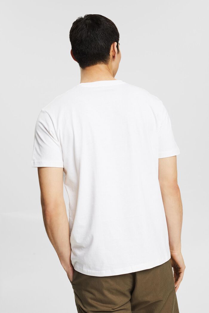 T-shirt en jersey à imprimé, coton biologique, WHITE, detail image number 3