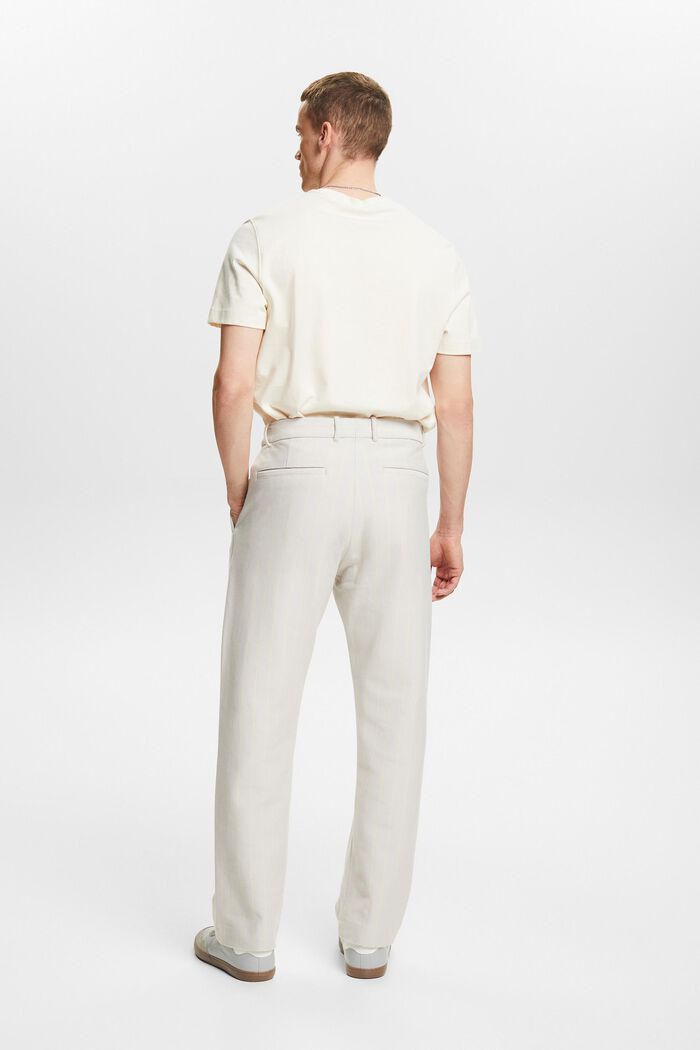 Pantalon de costume en piqué de coton à rayures, LIGHT GREY, detail image number 2