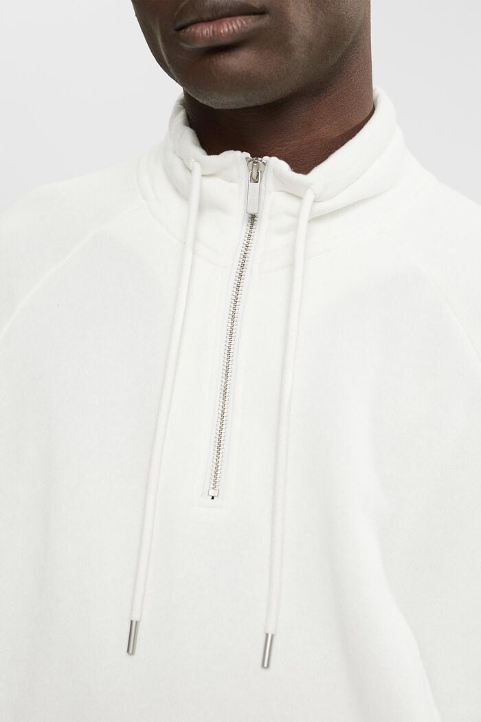 Sweat-shirt à zip court, OFF WHITE, detail image number 2