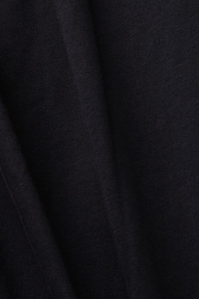 T-shirt à manches longues en jersey, 100 % coton, BLACK, detail image number 4