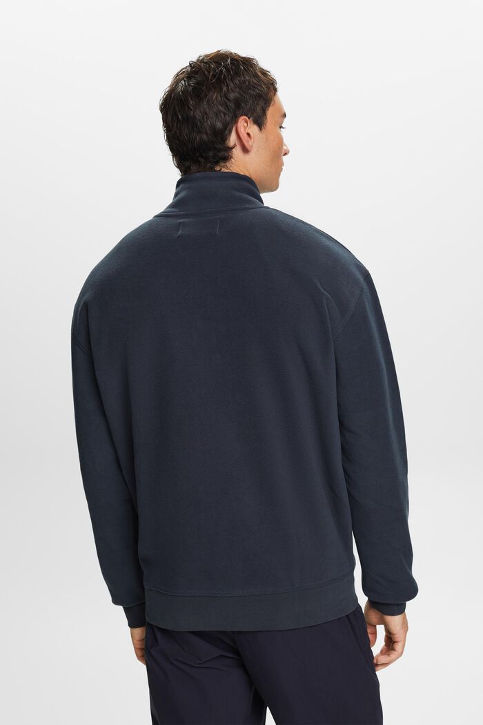 Sweat-shirt en molleton à zip court, PETROL BLUE, detail image number 3