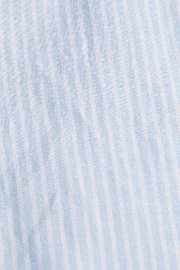 En lin mélangé : la jupe longueur midi à rayures, LIGHT BLUE, detail image number 4
